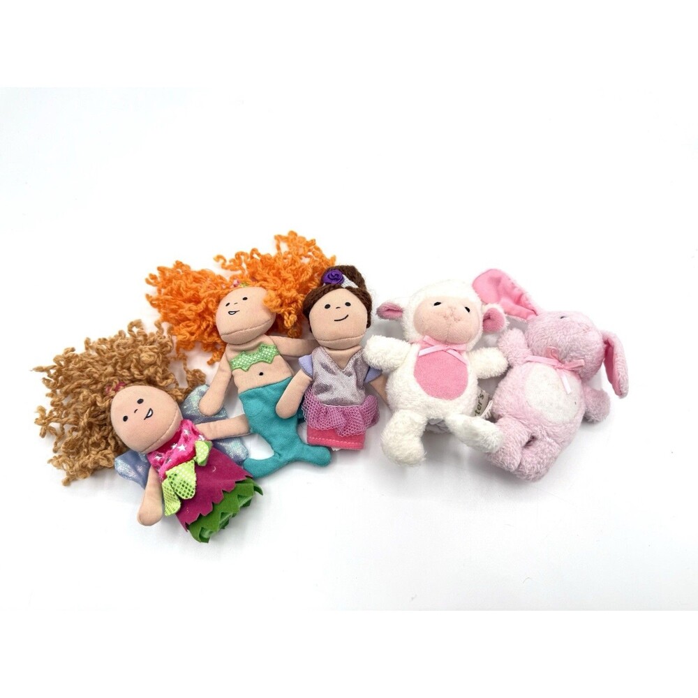 Finger Puppets Mixed Lot of 5 Manhattan‎ Toy Fairies Mermaid Carters Animals